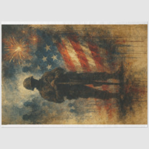 Papier Mousseline Révérence patriotique et découpage d'honneur explo