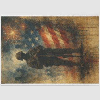 Papier Mousseline Révérence patriotique et découpage d'honneur explo