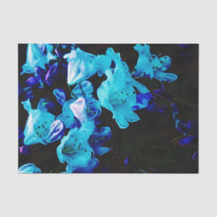 Papier Mousseline Rhododendrons en bleu, floral, fleurs bleues