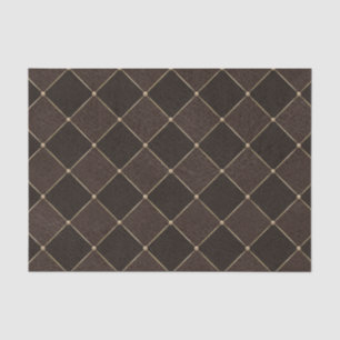 Papier Mousseline Rhombus Brown Grille géométrique Harlequin