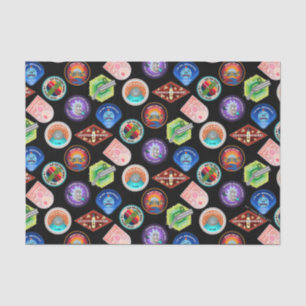 Papier Mousseline RICK ET MORTY™ Motif des patchs d'espace externe