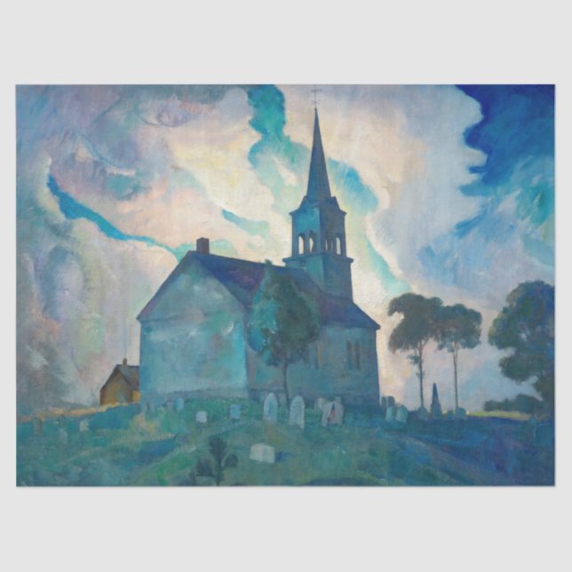 Papier Mousseline Ridge Church par Newell Convers Wyeth (Recto)