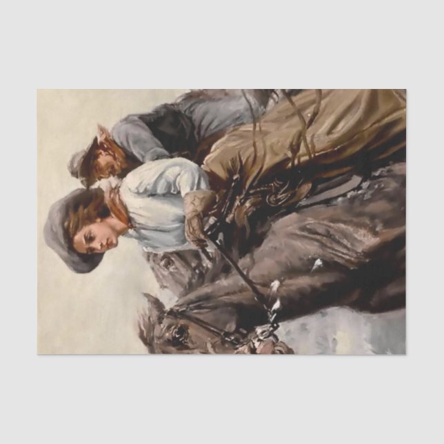 Papier Mousseline « Riding the Range » de WHD Koerner (Recto)