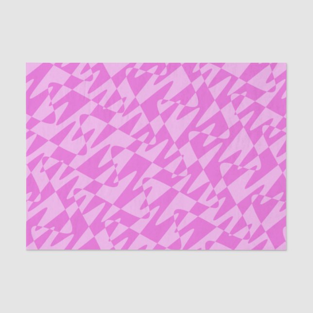 Papier Mousseline ripple rétroonde - duo rose : (Recto)
