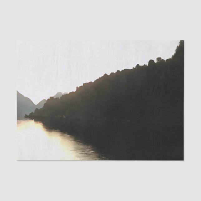 Papier Mousseline Rivages D'Ombres Paysage Art (Recto)