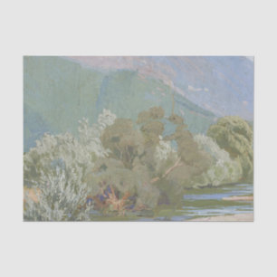 Papier Mousseline Rivière Aniene Paysage Art Nouveau époustouflant