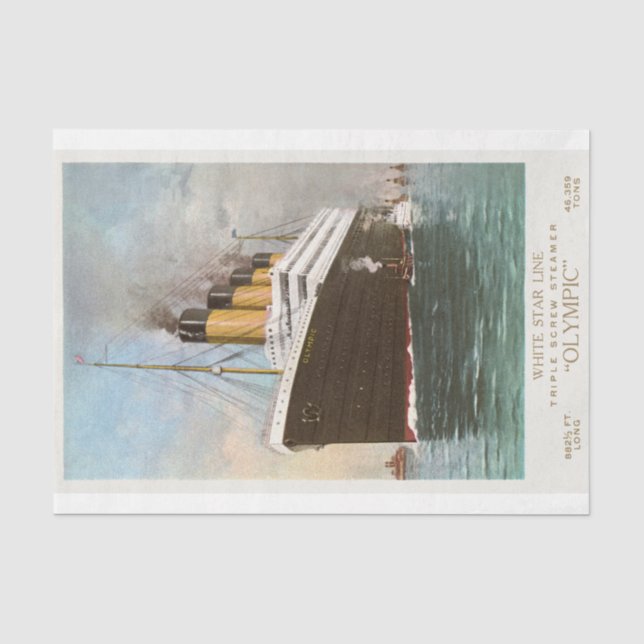 Papier Mousseline RMS Olympic Ocean Liner (Recto)