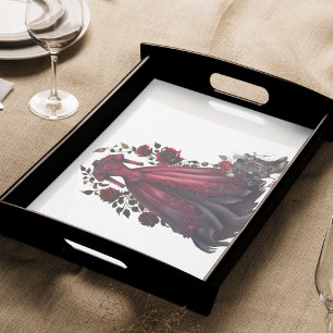 Papier Mousseline Robe et talons rouges victoriens Antique Rose Go