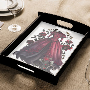 Papier Mousseline Robe et talons rouges victoriens Antique Rose Go