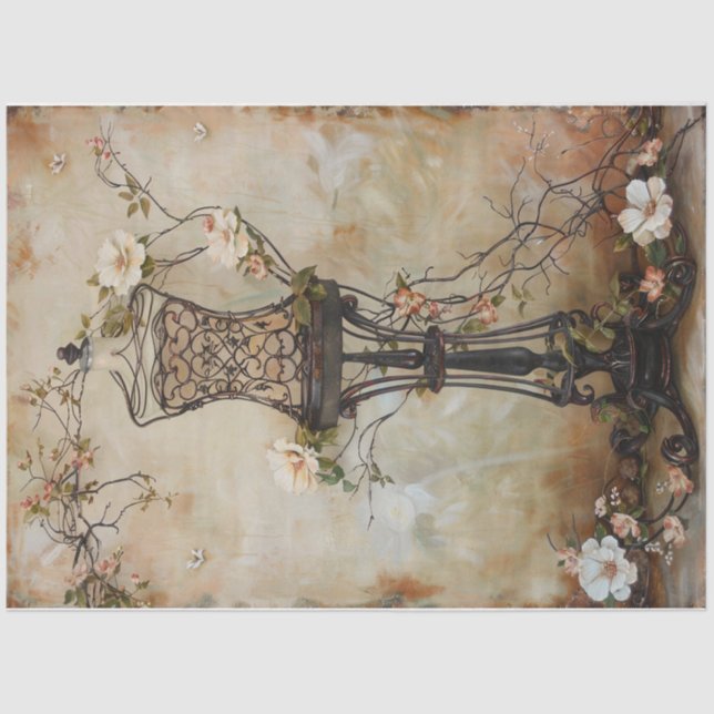 Papier Mousseline Robe métallique fil (Recto)