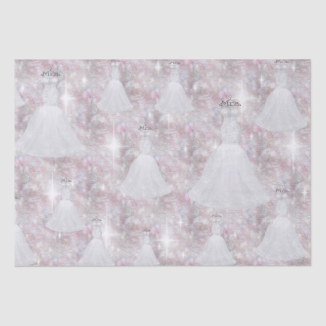 Papier Mousseline Robes de mariée Baby Shower Lumières Pailletées Pa (Recto)