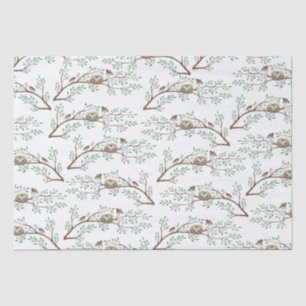 Papier Mousseline Robin Oiseaux Nid Oeufs Baby shower de printemps