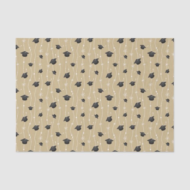 Papier Mousseline Robinets de graduation en or et ruban (Recto)