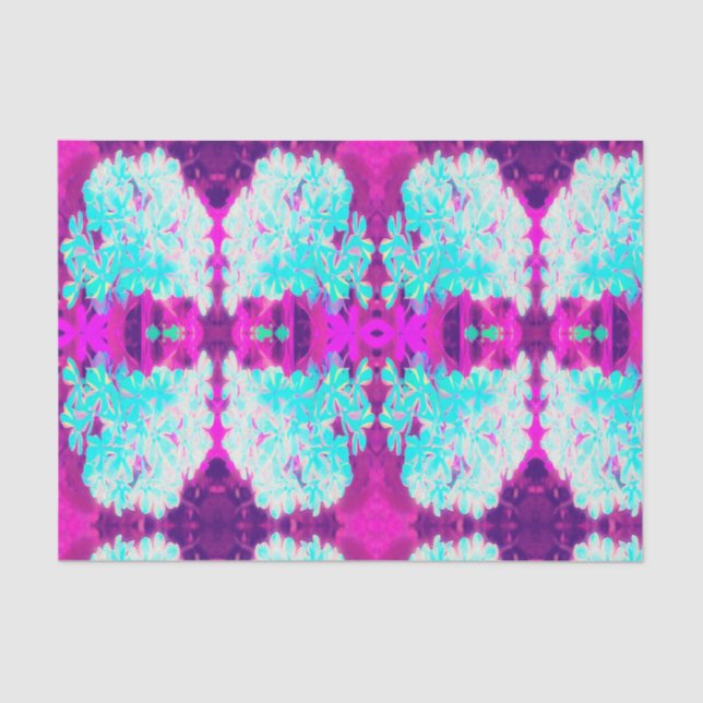 Papier Mousseline Robin's Oeuf Blue Peppermenthe Twist Phlox Flowers (Recto)