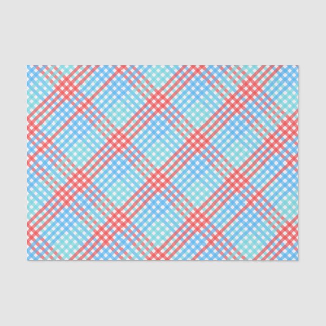 Papier Mousseline Rocket Pop, Petit, Plaid (Recto)