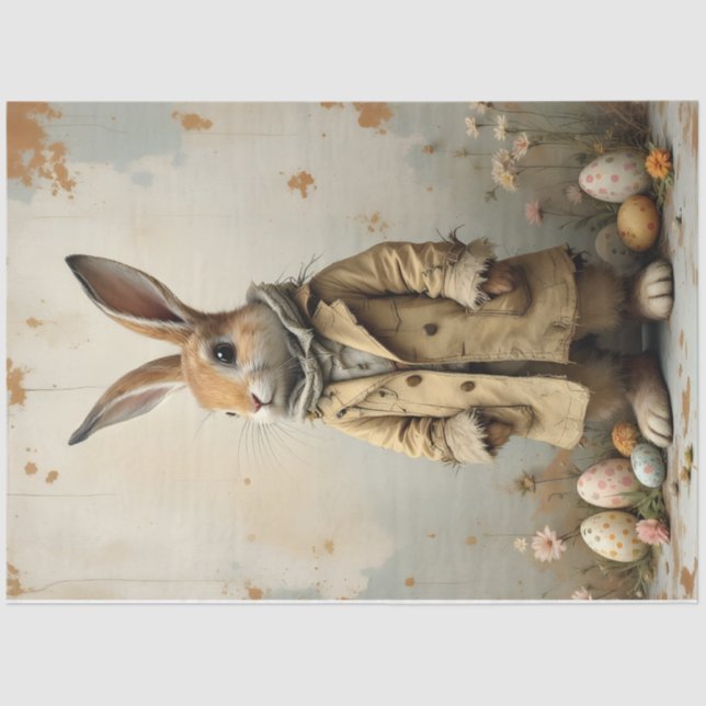 Papier Mousseline Rockstar Bunny dans le papier de tissus (Recto)