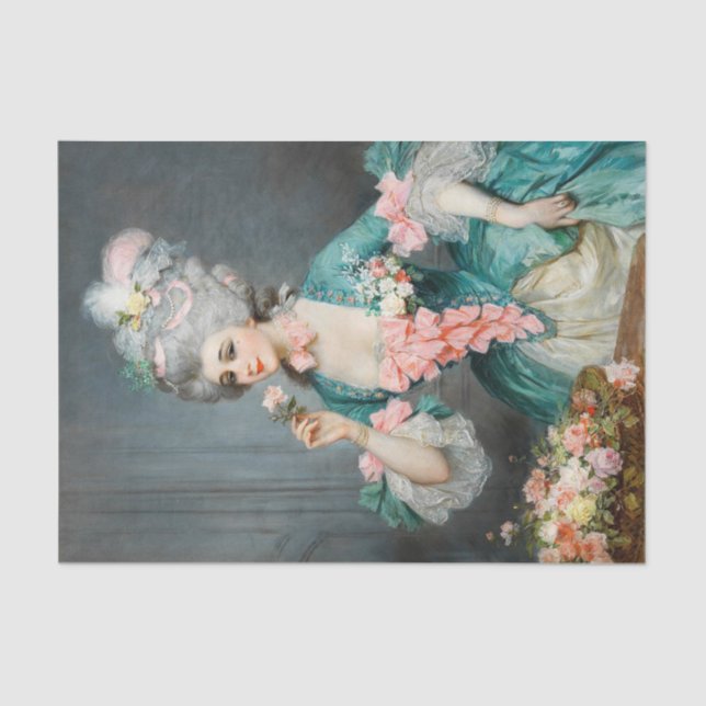 Papier Mousseline Rococo Art Imprimer Découpage Découpage Baroque (Recto)