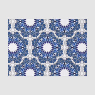 Papier Mousseline Rococo Indigo magnifique