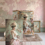Papier Mousseline Rococo Portrait, Victorienne Vintage<br><div class="desc">Rococo,  Vintage Victorienne Art numérique Découpage Tissu papier.</div>