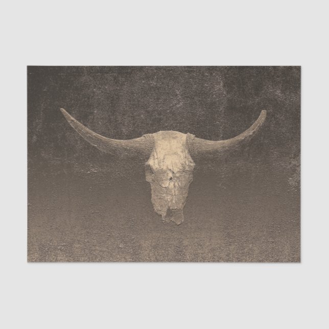 Papier Mousseline Rodeo Brown Art Texture Rustique Taureau (Recto)