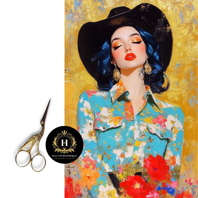 Papier Mousseline Rodéo Doré Découpage Glam (Créateur téléchargé)