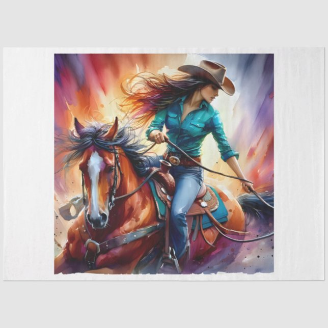 Papier Mousseline Rodeo Girl (Recto)