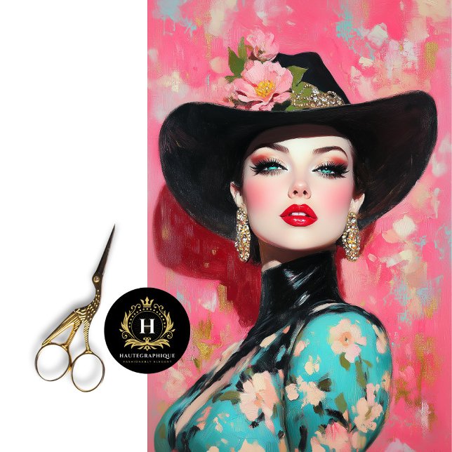 Papier Mousseline Rodéo Glam Luxe Cowgirl Découpage (Créateur téléchargé)