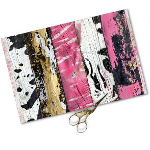 Papier Mousseline Rodeo Glam rose Zebra Imprimer Découpage