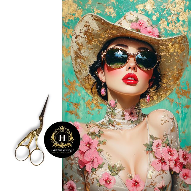 Papier Mousseline Rodeo Occidental Chic Découpage (Créateur téléchargé)
