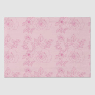 Papier Mousseline Roes rose