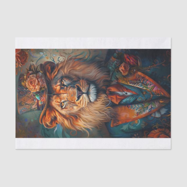 Papier Mousseline Roi de la Jungle13 (Recto)