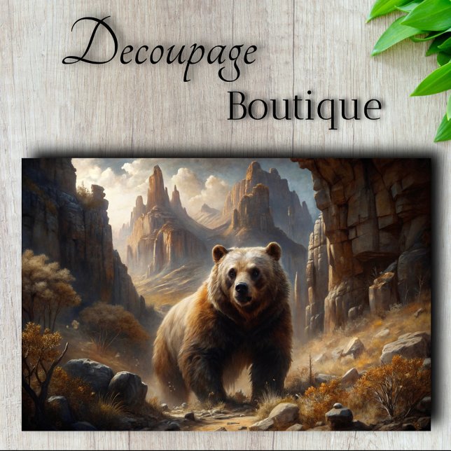 Papier Mousseline Roi de la montagne Découpage (Mountain King Decoupage Tissue Paper)