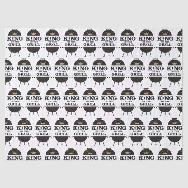 Papier Mousseline Roi Du Grill, Couronne D'Or Noir (Recto)