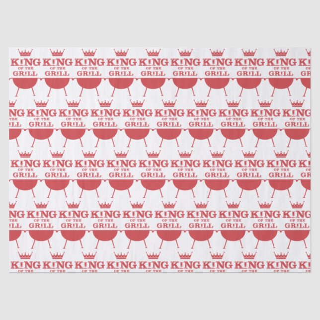 Papier Mousseline Roi Du Grill, Rouge (Recto)