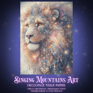 Papier Mousseline Roi Lion Fantaisiste Aslan Découpage