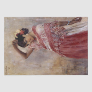Papier Mousseline Romani Gypsy Woman Dancing (par Albert Edelfeel)