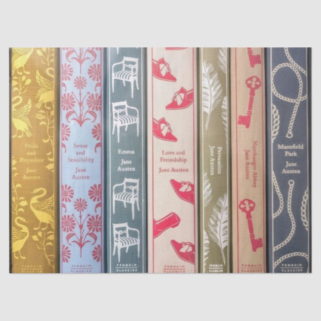 Papier Mousseline Romans de Jane Austen (Recto)