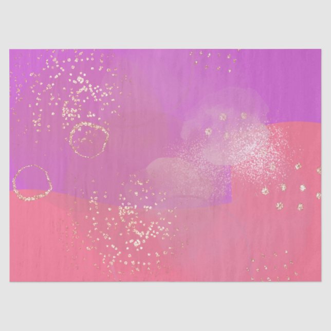 Papier Mousseline Romantic glitter pink art (Recto)