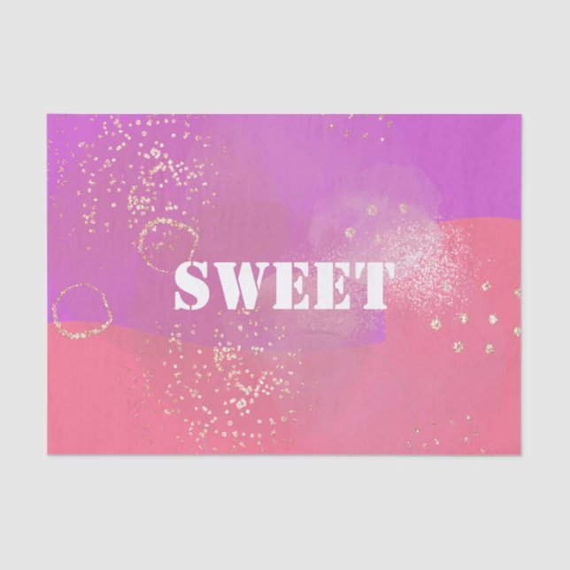Papier Mousseline Romantic glitter pink art (Recto)
