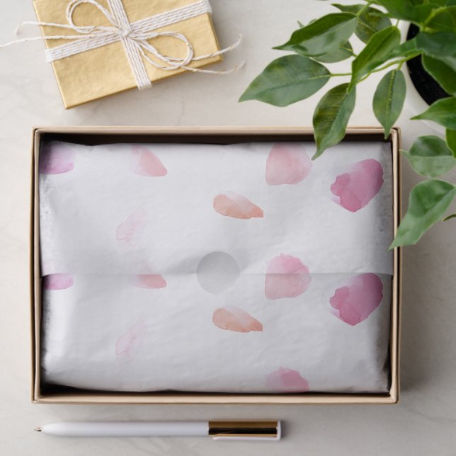 Papier Mousseline Romantic Pink Rose Petals Floral Bridal Shower (Cadeau)