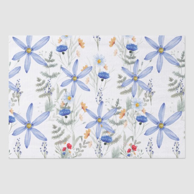 Papier Mousseline Romantic purple botanical wallpaper (Recto)