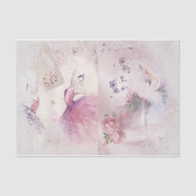 Papier Mousseline Romantique Ballerina Design Series 3 (Recto)