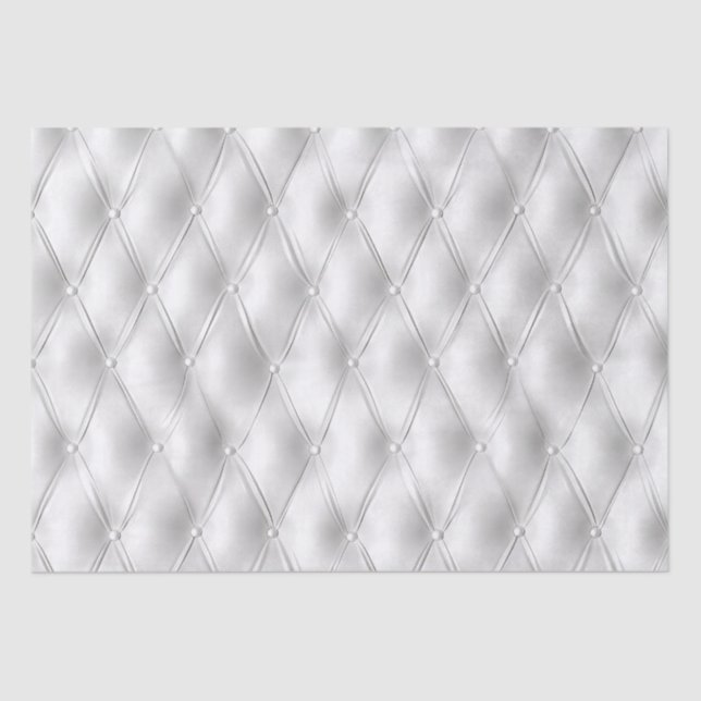 Papier Mousseline Romantique Blanc Faux Cuir (Recto)