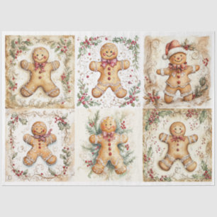 Papier Mousseline Rondes de pain d'épice de Noël
