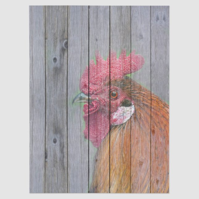 Papier Mousseline Rooster (Recto)