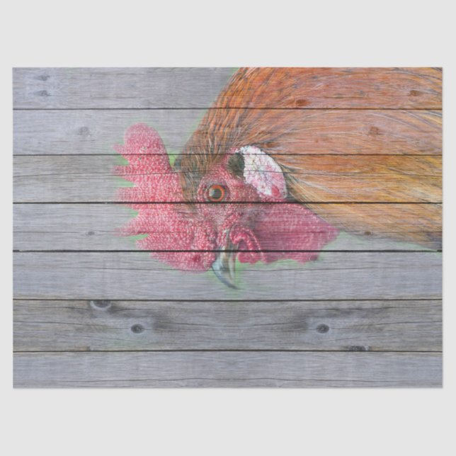 Papier Mousseline Rooster (Recto)