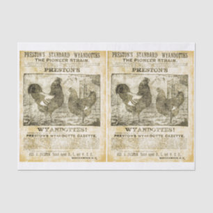 Papier Mousseline Rooster Recherché (double image)