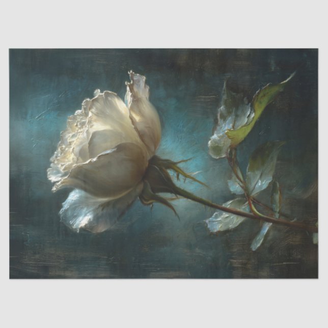 Papier Mousseline Rose blanche sur la page de découpage Arrière - pl (Recto)