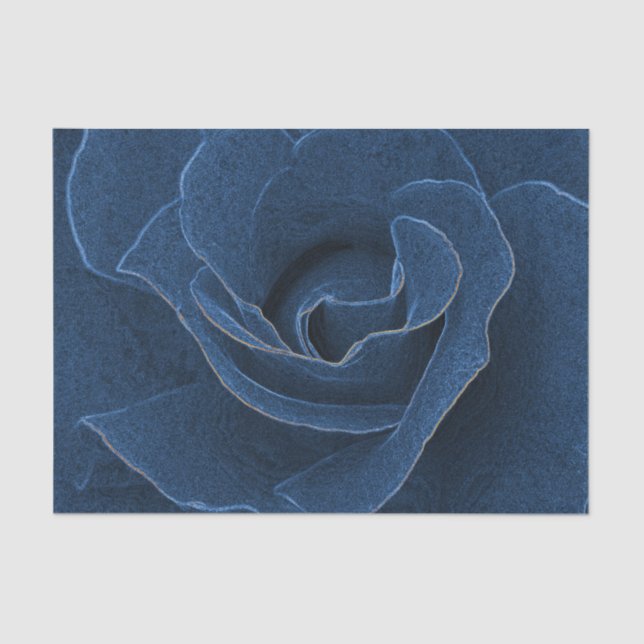 Papier Mousseline Rose bleu velours (Recto)