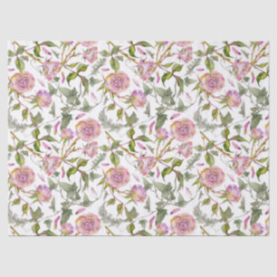Papier Mousseline Rose Boho Découpe Rose Rose